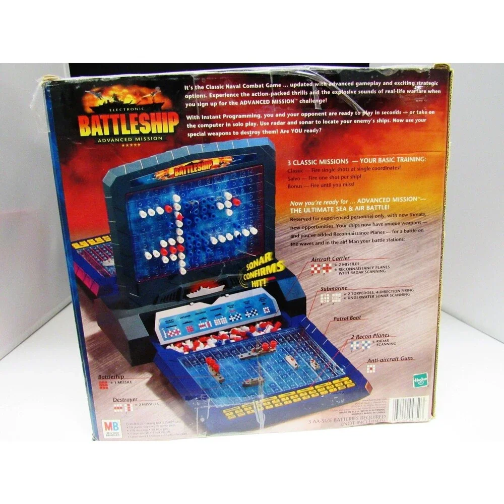2000 Electronic Battleship Advanced Mission No instruction book Milton Bradley